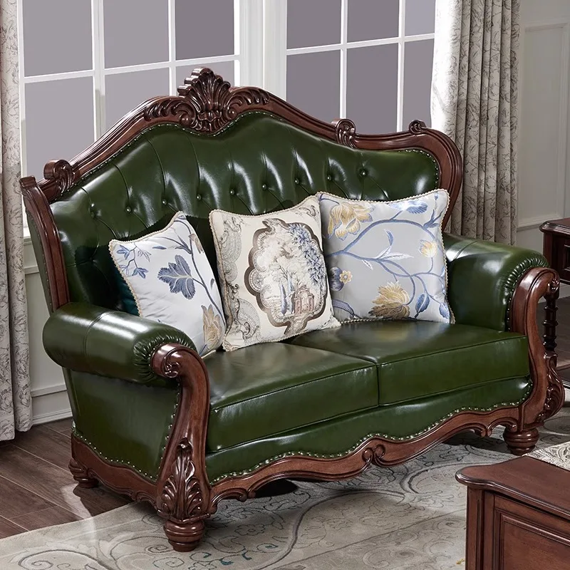 

Villa Living Room Sofas Living Room Simple Luxury Comfortable Sofas Homestay Genuine Leather Furniture Couch MHSF