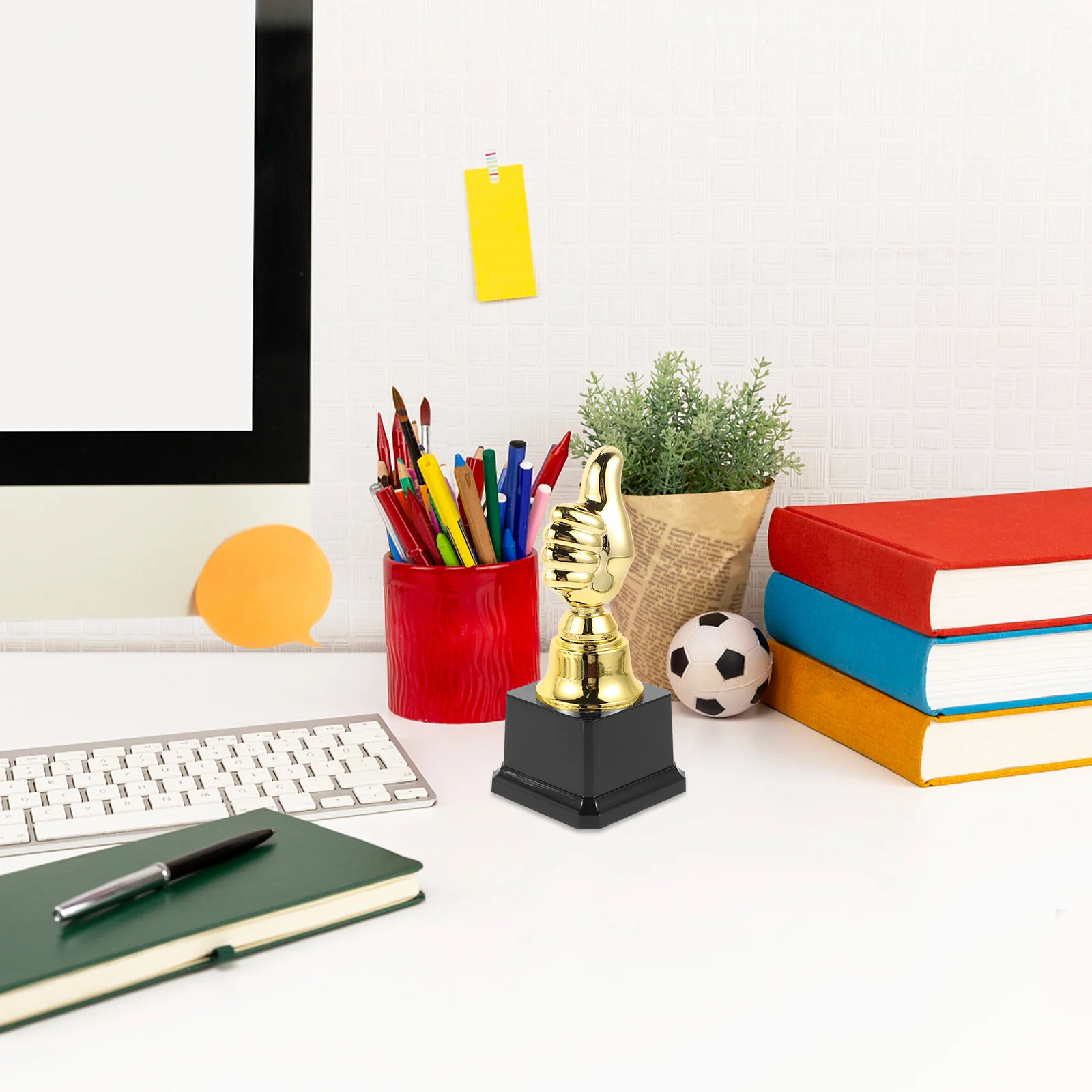 

Thumb Up Trophy Award Plastic Thumb Statue Exquisite Workmanship Light Refraction Home Decor Thumbs Up Trophy Plastic Trophies