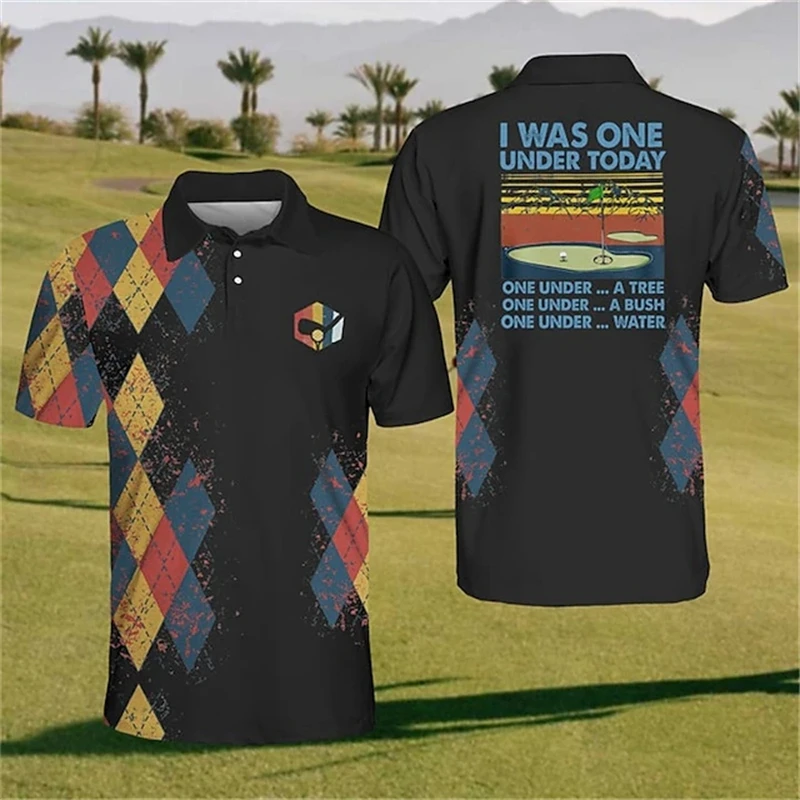 Newest Golf Men\'s Polo Shirts Funny 3d Print Streetwear Cool Short Sleeve Laper Shorts Polo Golf Tops Cheap Wholesale T-shirt