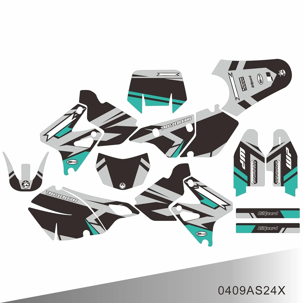 For SUZUKI DRZ400 SM S E DRZ 400 SM S E 2000-2020 Full Graphics Decals Stickers Motorcycle Background Custom Number Name