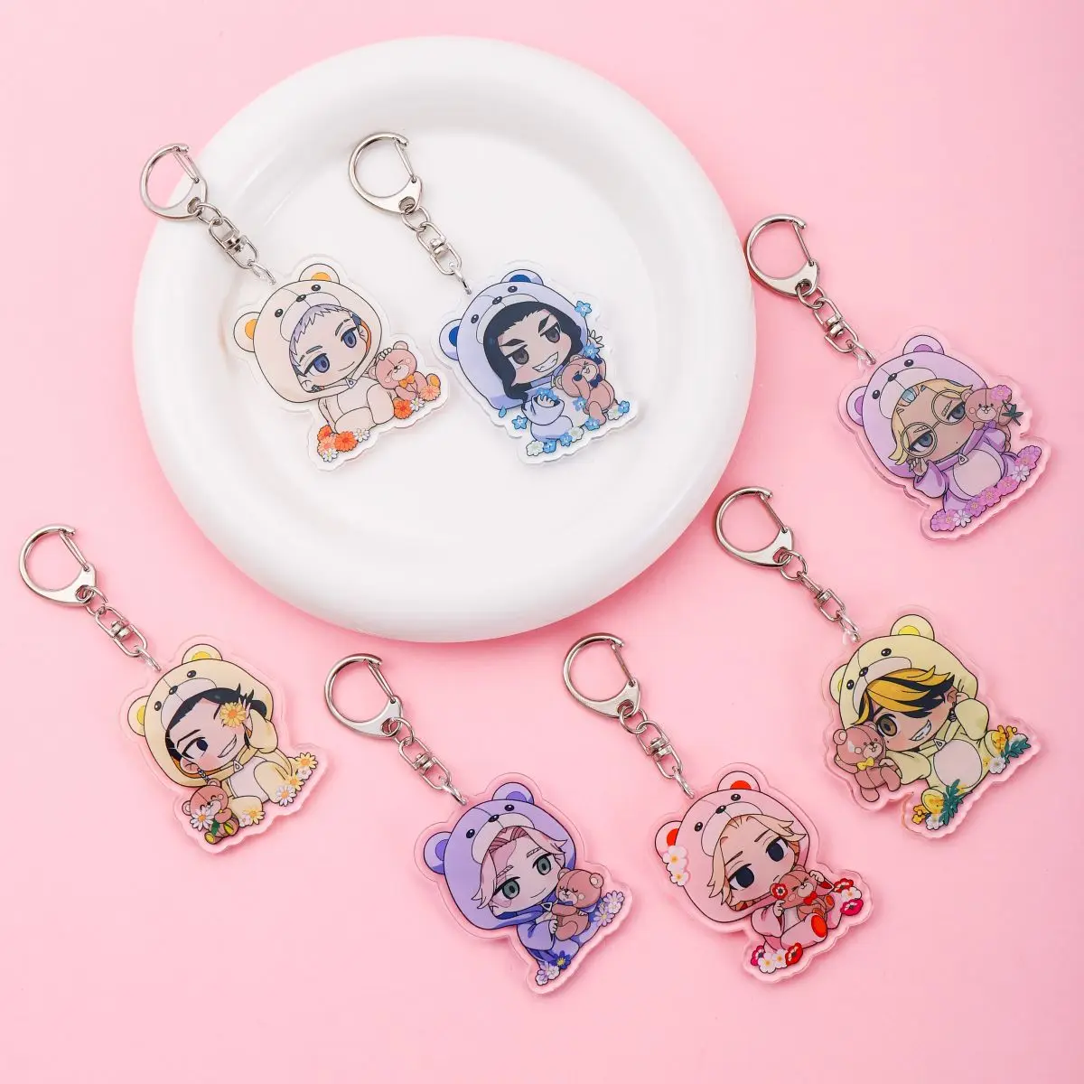 Anime Tokyo Revengers Acrylic keychain accessaries Cartoon funny Bag Pendant Gift cute bag charm Keyring Friends Fans Gifts