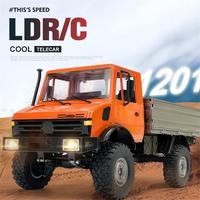 LDRC 1201 1/12 2.4G RWD RC Car Unimog 435 U1300RC with Differential Lock Transmission Gearbox LED Light Military Climbing Truck