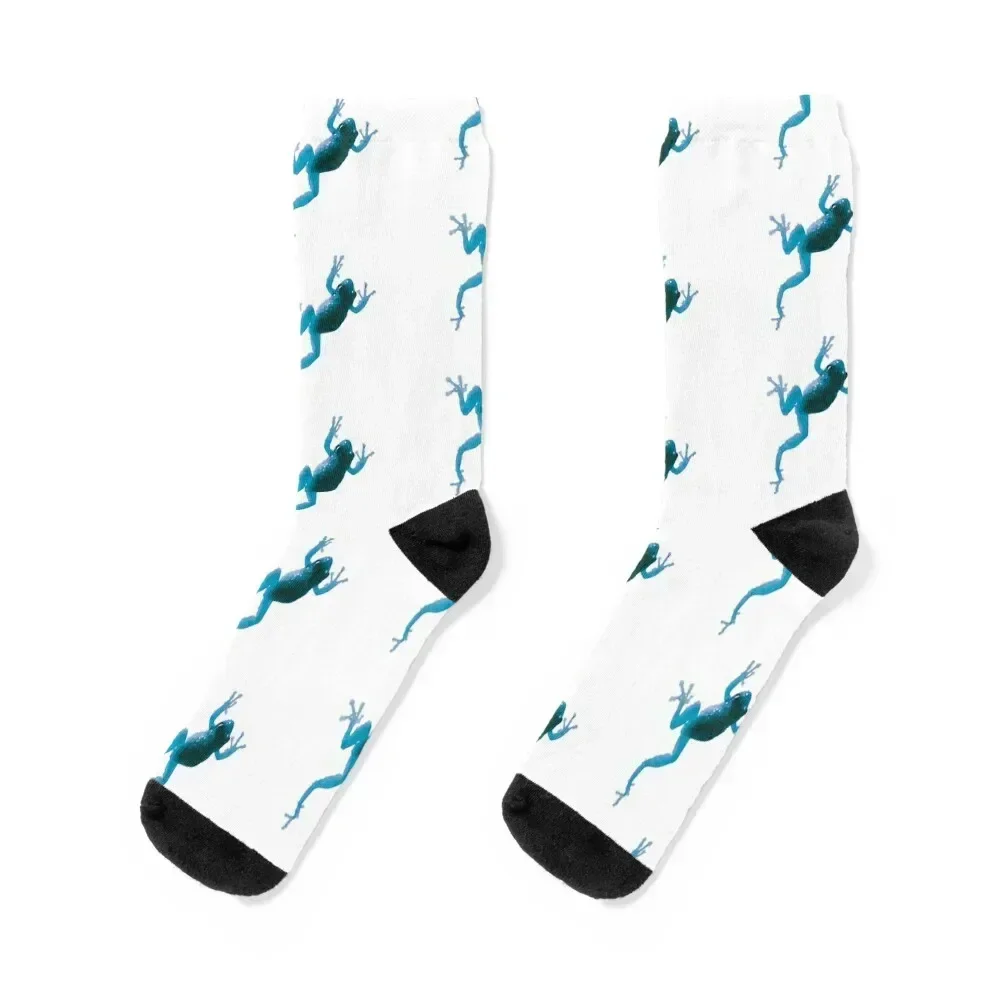 Blue Frog Climbing Socks gift custom cool hiking Woman Socks Men's