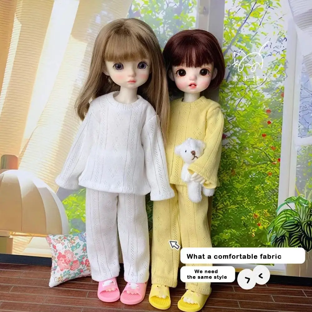 Cute Pajamas Clothes Fashion Simple Knitted Elastic Sleep Clothes DIY Accessories Mini Soft Sleep Pants for 1/6 BJD 30cm Dolls