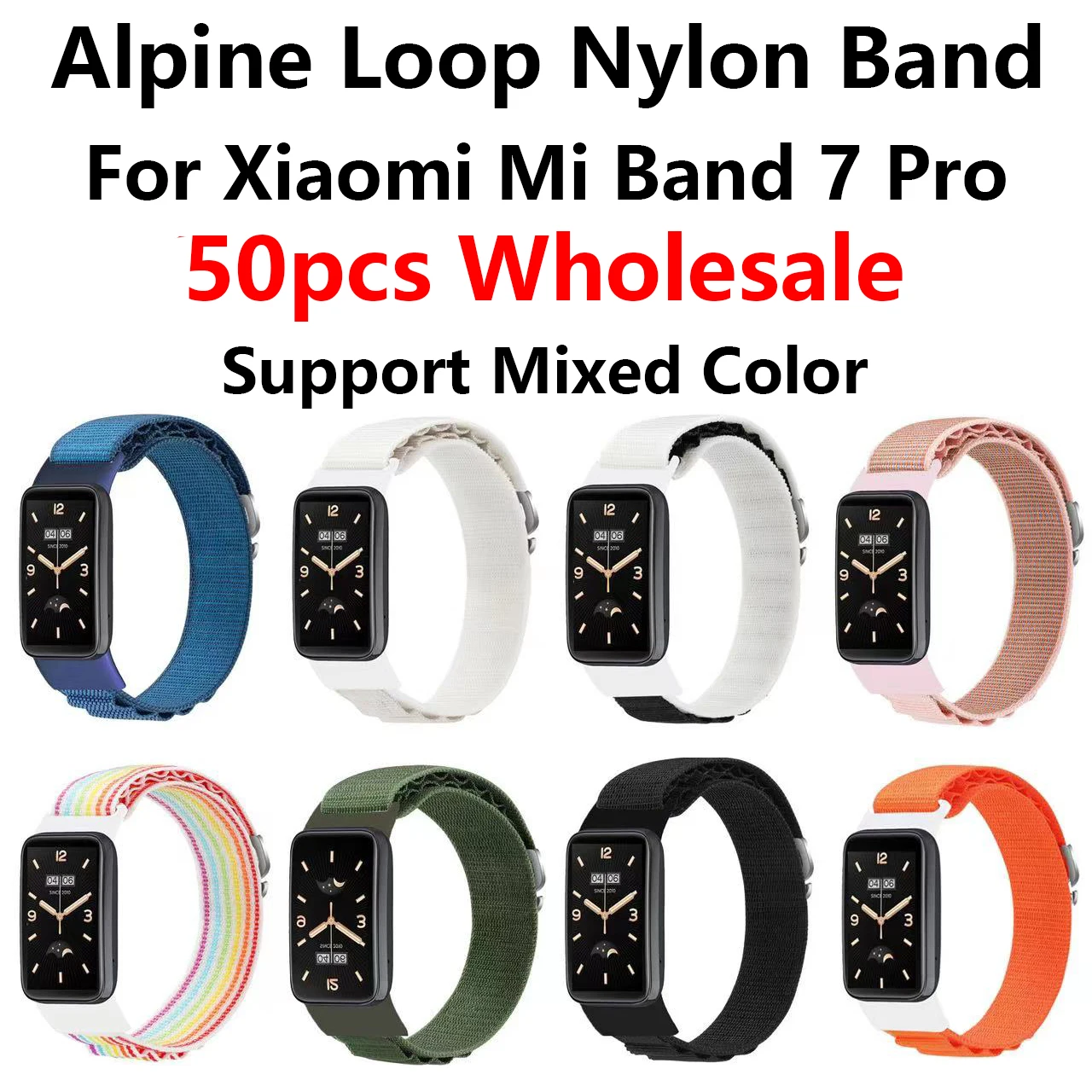 

50pcs Alpine loop Strap For Xiaomi Mi Band 7 Pro Smart Watch Band Replacement Bracelet For Xiaomi Band 7 Pro Wristband Strap