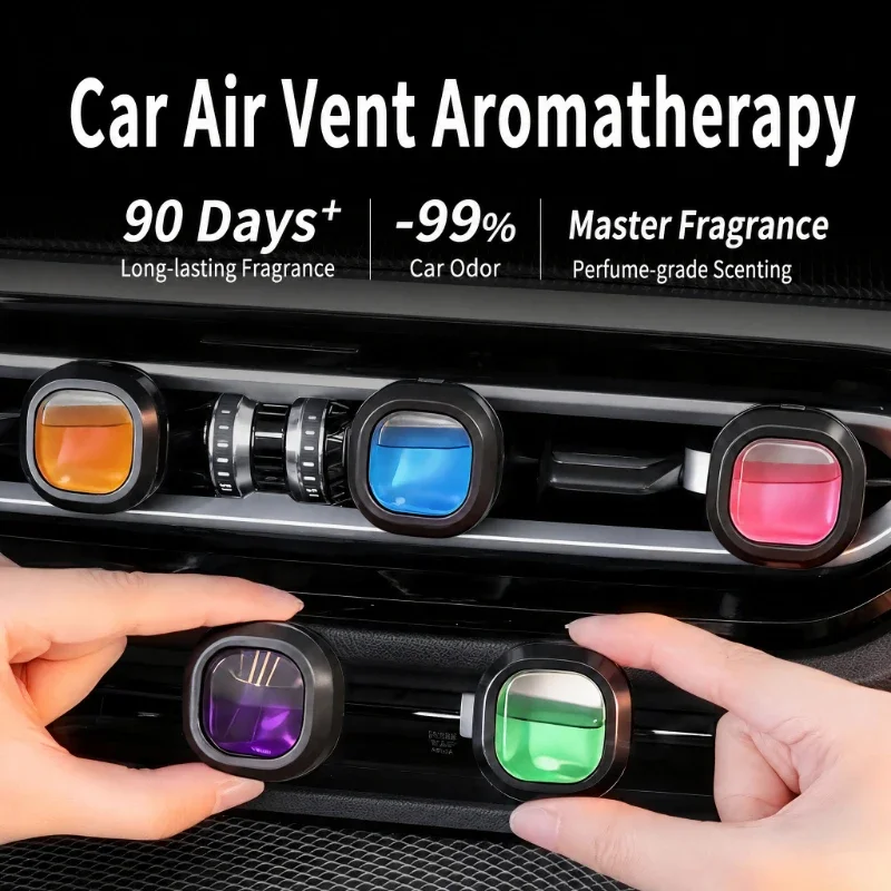 Car Air Freshener Long-Lasting Fragrance for Car Air Conditioner Vent Deodorizing Breathable Film Perfume Decorative Ornament
