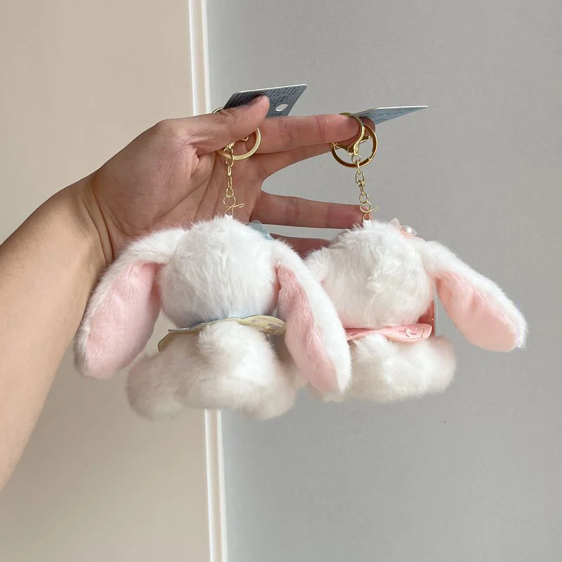 Pluche konijn hanger pop schattig meisje schooltas accessoire sleutelhanger voor Bestie's tas decoratie