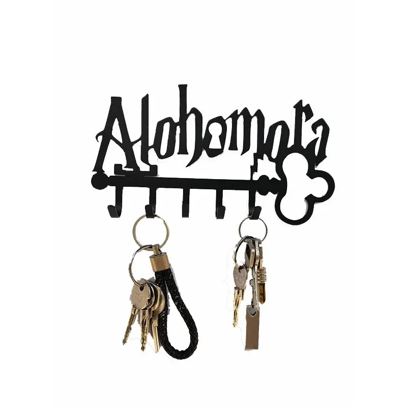 Key Hooks for Wall Decoration,Alohomora Magic Theme Wall Mounted Hooks Metal Key Holder for Entryway Key Cabinet Kids Room Decor