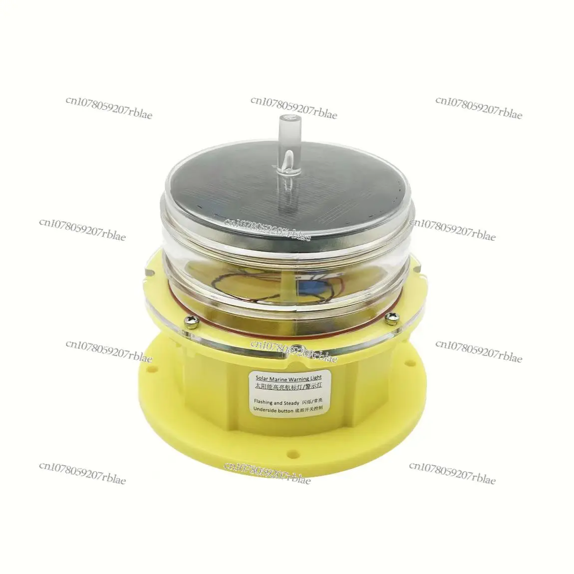 Solar powered navigation lights, buoys, ship navigation lights, flashing anti-collision red signals, yellow navigation lights