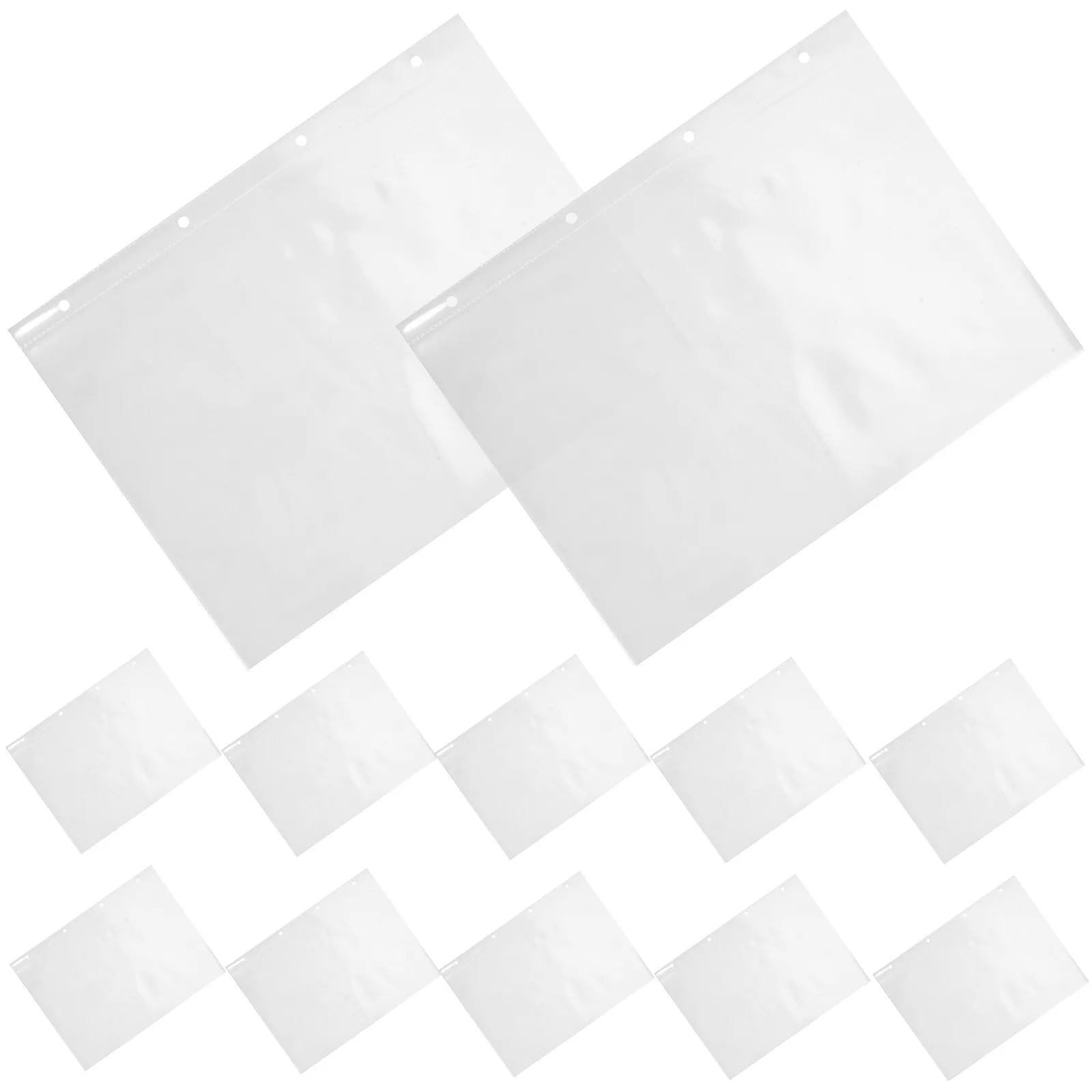

30Pcs A4 Size Clear Document Folders with Buckle Closure and Hole Punch for Binder Notebook Storage Organizers for Papers Photos