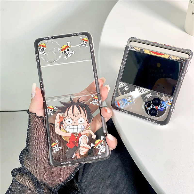 Anime One Piece Zoro Cute Hat Luffy Dragon Ball Goku Phone Monsters University Case For Vivo X Flip Phone Cover Toy Gift