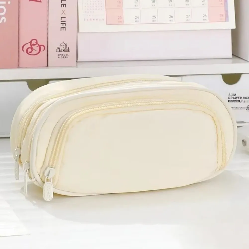 Oxford Pen Bag Large Capacity Pull-Out Stationery Bag Water-proof with Classified Compartments Stationery Organizer Student