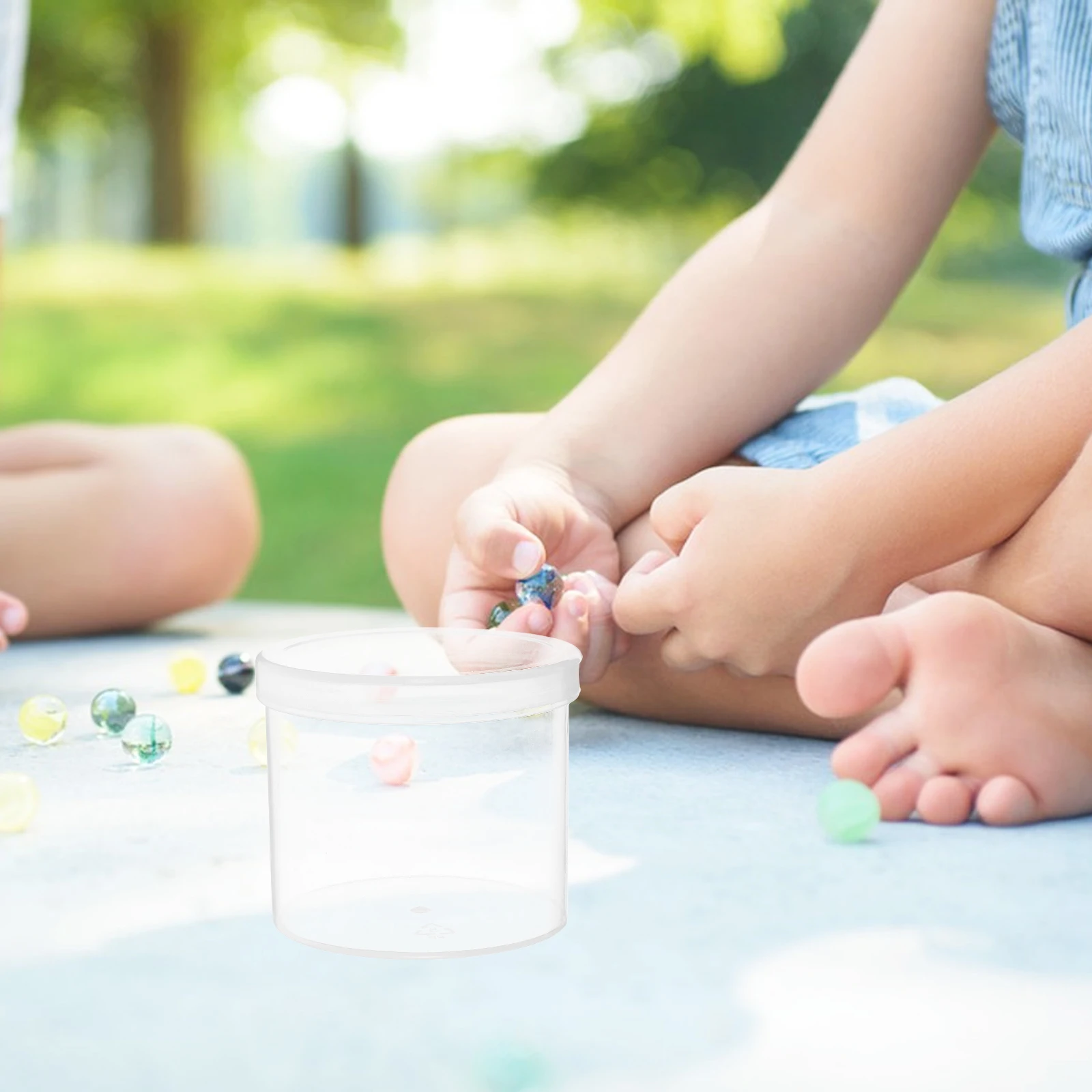 

10pcs Round Plastic Storage Containers Clear Small Item Organizer Box For Beads Coins Jewelry Travel Case
