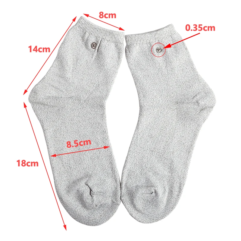 Electrodes sock Pads massager Accessories Body Massage Device Silver Fiber Conductive for  Machine Unit Leg Feet Massager