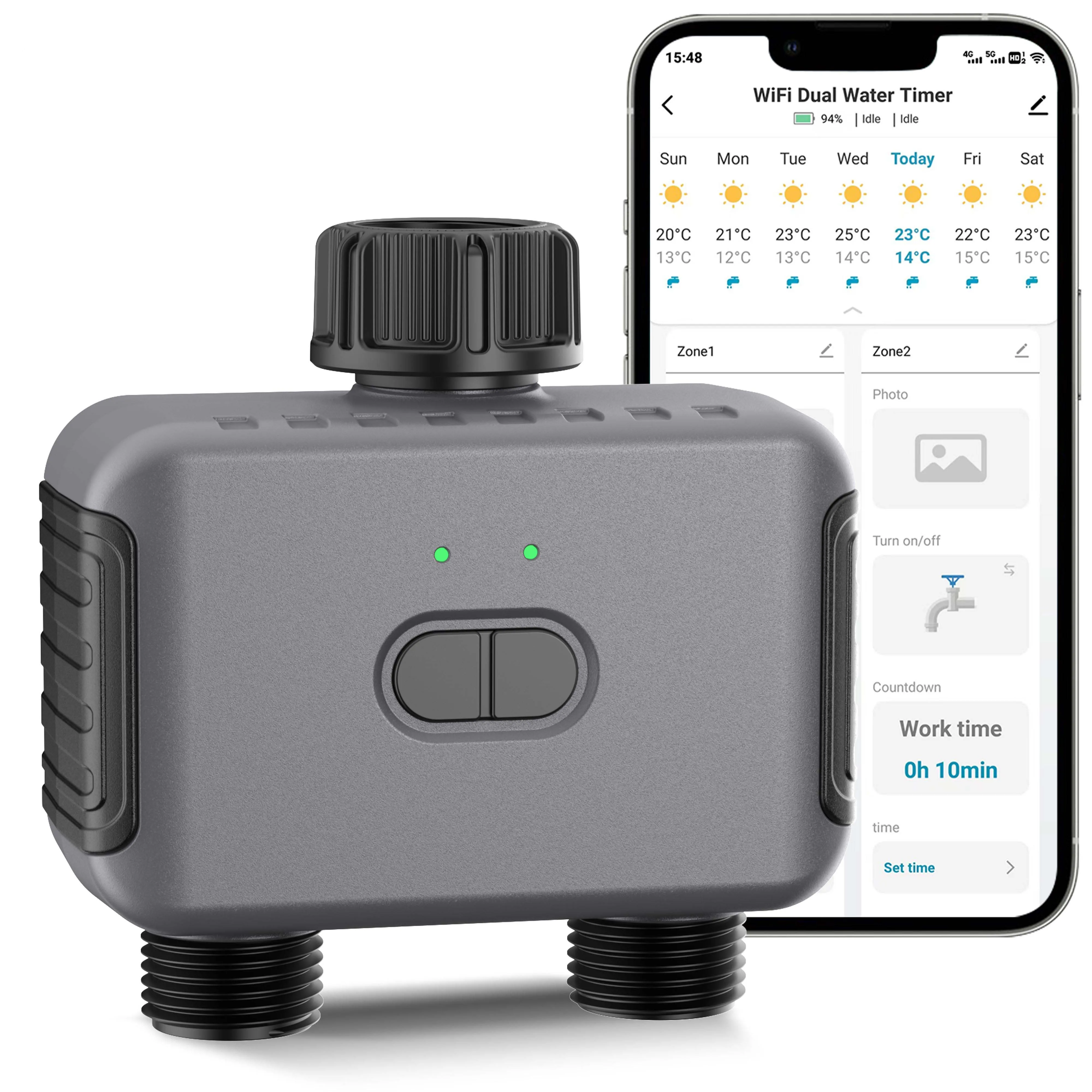 Qwinn 2026-Haozee Smart Home Zigbee Watering Timer Sprinkler Drip Irrigation & Garden Irrigation Home Assistant