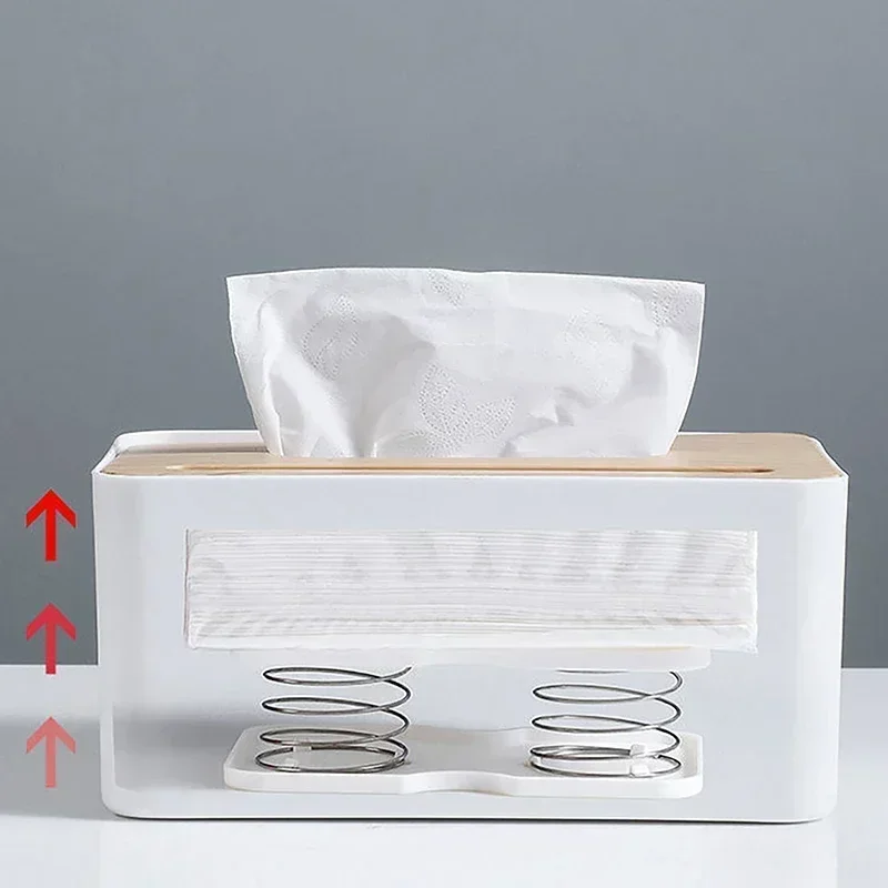 Automatic rising elastic support tissue spring tray tissue box drawing paper holder practical home tool