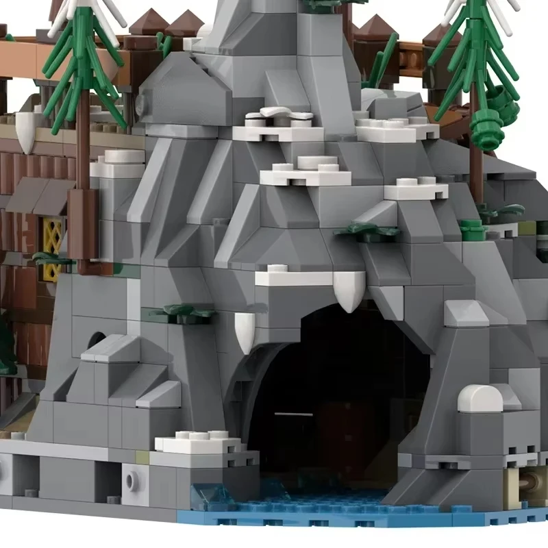 Nouveau modèle de village en brique de construction Moc créatif médiéval, technologie, bloc de construction modulaire, cadeau de noël pour enfants