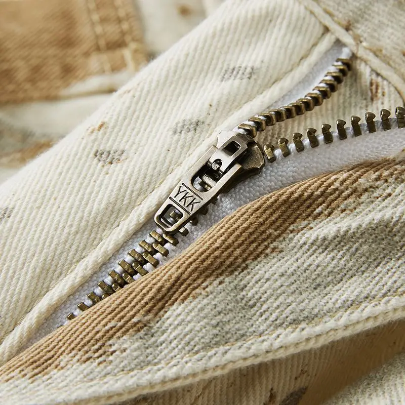 نمط الخريف الجديد للرجال، رائع وعصري، فضفاض ورائع، جينز شبابي، ساق مستقيمة غير رسمية جديدة للشارع، سراويل ريترو أمريكية