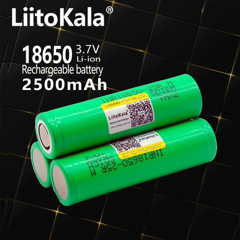 NEW Liitokala 18650 2500mAh Lithium Battery 25RM INR 18650 25R M 20A Battery +Box