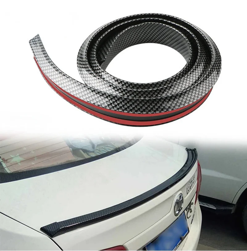 Universal Spoiler 1,5 M Auto-Styling 5D Carbon Faser Glänzend Schwarz Spoiler DIY Refit Spoiler für Auto Zubehör – Detail 3