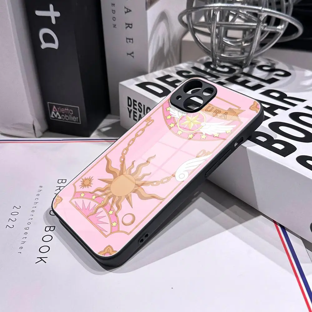 Anime Card Captor Sakura Phone Case Tempered Glass Shell FOR IPhone 15ProMAX 14 11 12 Pro 8 7 15Plus 13 Pro MAX XR XS MINI Cover