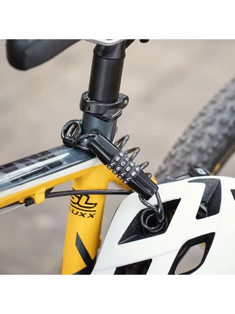 AliExpress NONE 4-digit password anti-theft combination cable bike lock mountain/road bike helmet lock durable waterproof bike lock