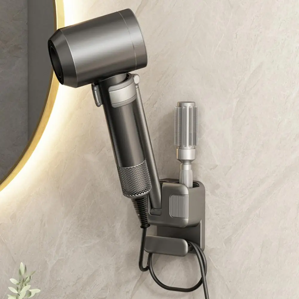 

Hair Dryer Organizer Hair Dryer Storage Rack Adjustable Hands-free Hair Dryer Stand with Strong for Easy for Styling