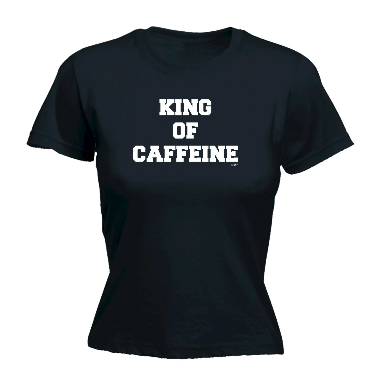 

Plus Size Women’s King of Caffeine - Womens T Shirt Funny T-Shirt Novelty Gift Tshirt Roupas Plus Size Femininas