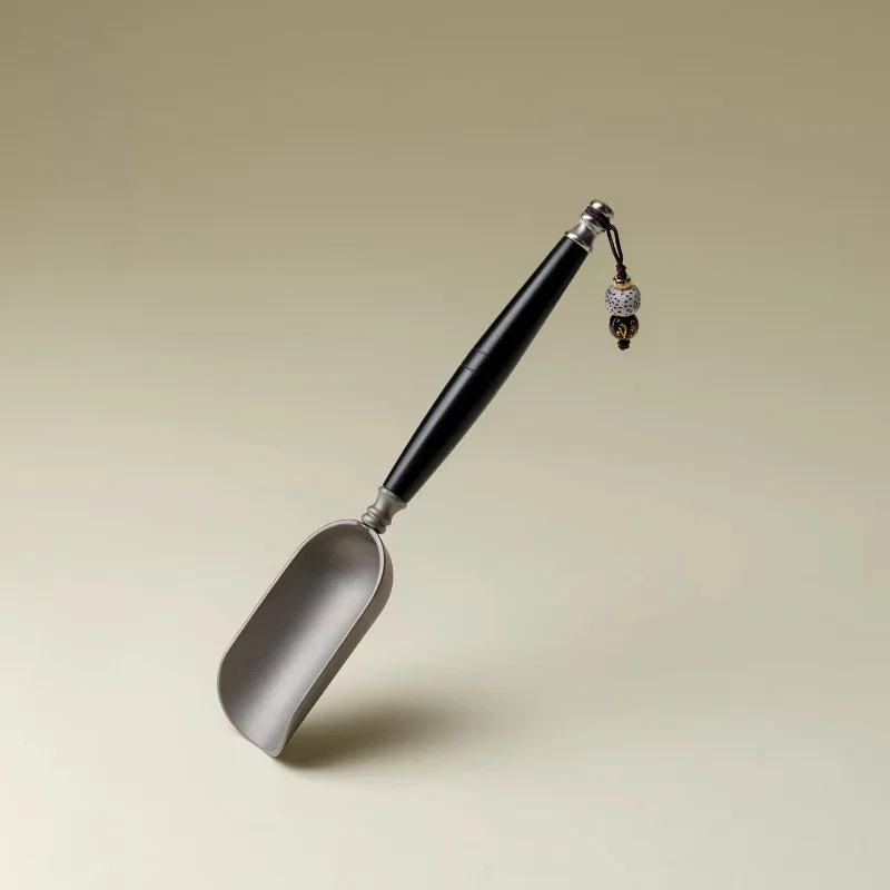 High-looking pure titanium tea shovel handmade tweezers Pu'er tea opener high-end tea ceremony accessories