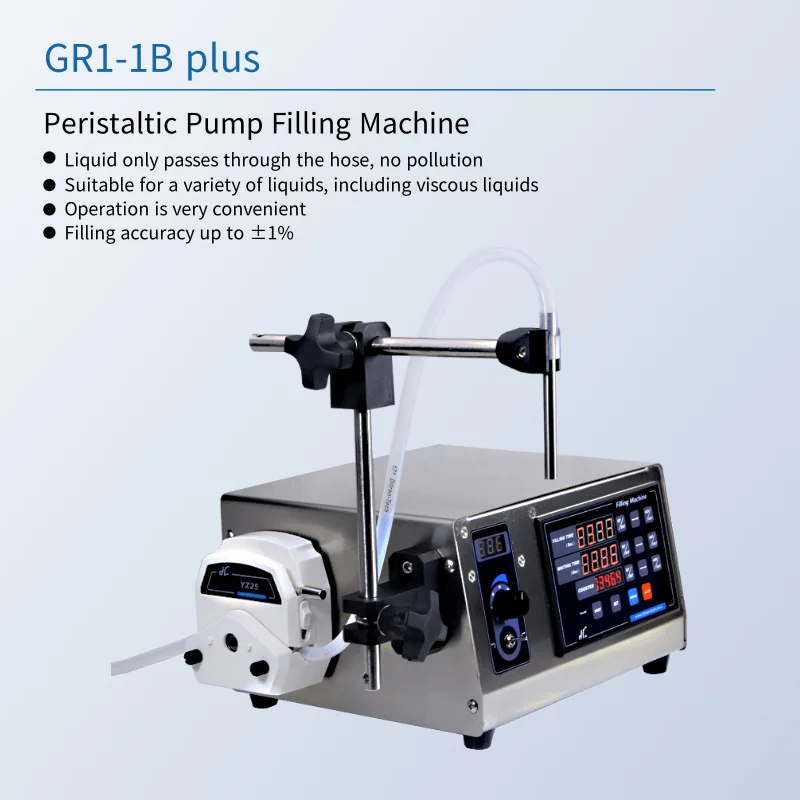 GR1-1B plus +YZ25 Perfume Filling Machine semi-automatic peristaltic pump filling machine 50mL viscous liquid filling machine