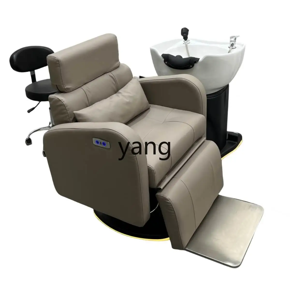 CX for Hair Salon Multifunctional Electric Spinning Lift Shampoo Chair Barber Shop Semi-Full Lying Dual-Use