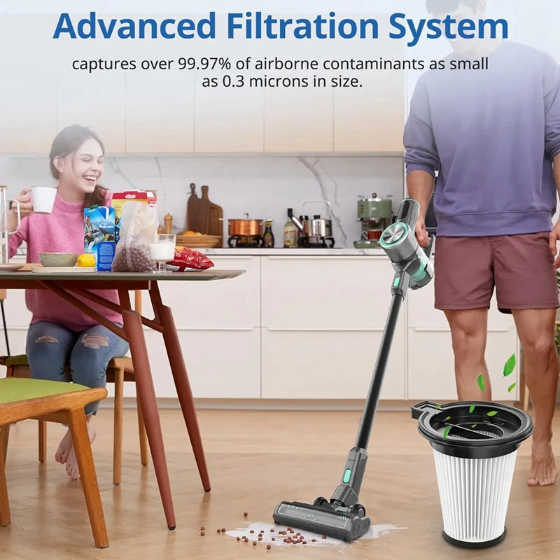 コードレス掃除機の交換用フィルター,4パック,HEPAフィルター,取り外し可能で洗える,アクセサリー