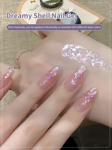 Smalto per unghie gel Dream Shell da 5 ml Semi permanente Soak Off UV LED Opale Glitter con gel luccicante fine per salone di bellezza fai da te