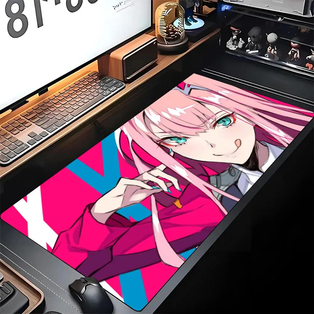 Zero Two Darling In The FranXX Anime Mouse Pad Edge Big Gaming Locking Computer Gamer Large Rubber Art Mousepad Cool Laptop Desk