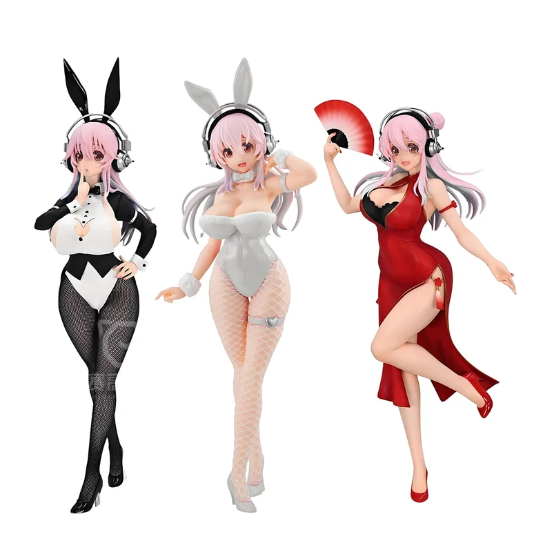 

Оригинальная фигурка Furyu Super Sonico в образе девушки-кролика в стиле чонсам и смокинг, японская версия, в наличии для коллекционеров аниме