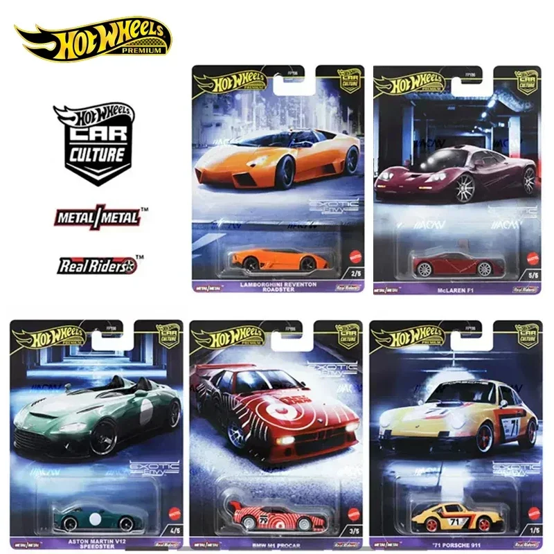 

Оригинальная игрушка Hot Wheels Premium Car Culture, экзотическая игрушка Envy Boy 1/64, литой Porsche 911 Lamborghini Reventon Roadster BMW M1 Procar