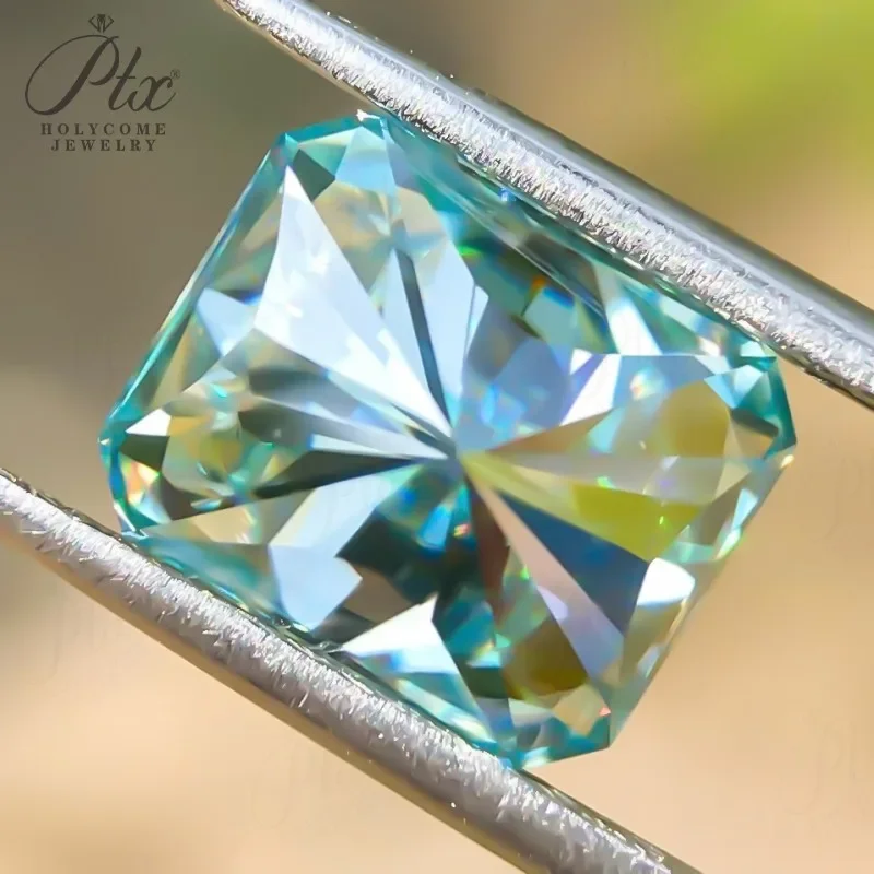 100% Moissanit-Diamant, Radiant-Schliff, 0,3-10 Karat, DIY-Ring, Halskette, Ohrringe, Hauptmaterialien, Großhandel, Perlen in Primärfarben – Detail 15