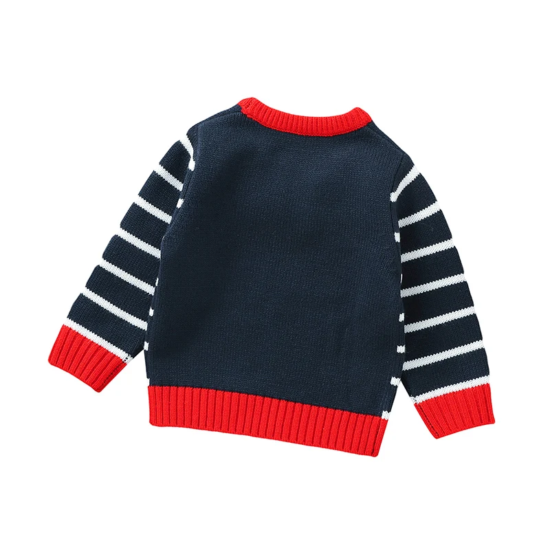 Teddy Bear Print Long Sleeve Baby Boys & Girls Winter Sweaters Soft O-neck Infant Sweatshirt For 6-36 Months Newborn