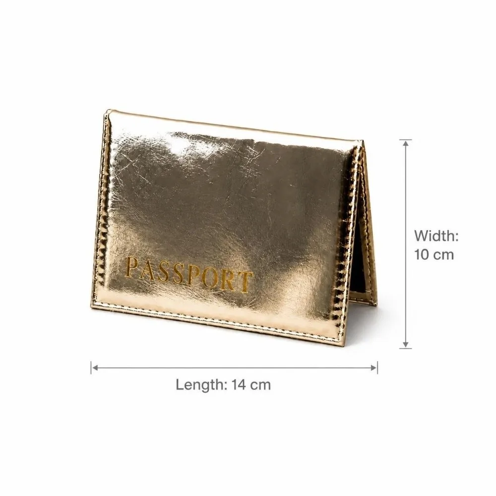 Fashion PU Leather Passport Holder Glossy Paillette Waterproof Passport Cover Multi-function Portable Passport Book Travel view 6