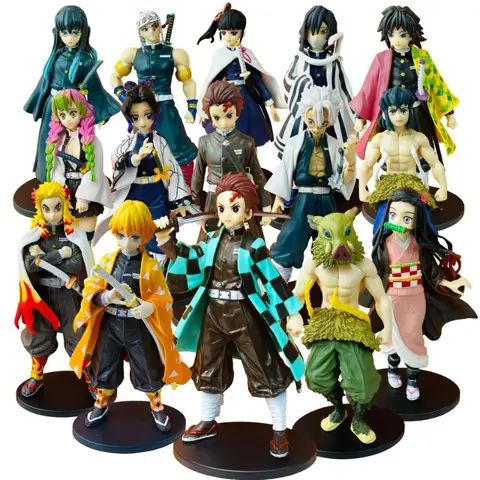 Anime Demon Slayer Action Figures Kimetsu No Yaiba Shinobu Nezuko PVC Dolls Model Collection Ornaments Japan “”Derivatives Toys