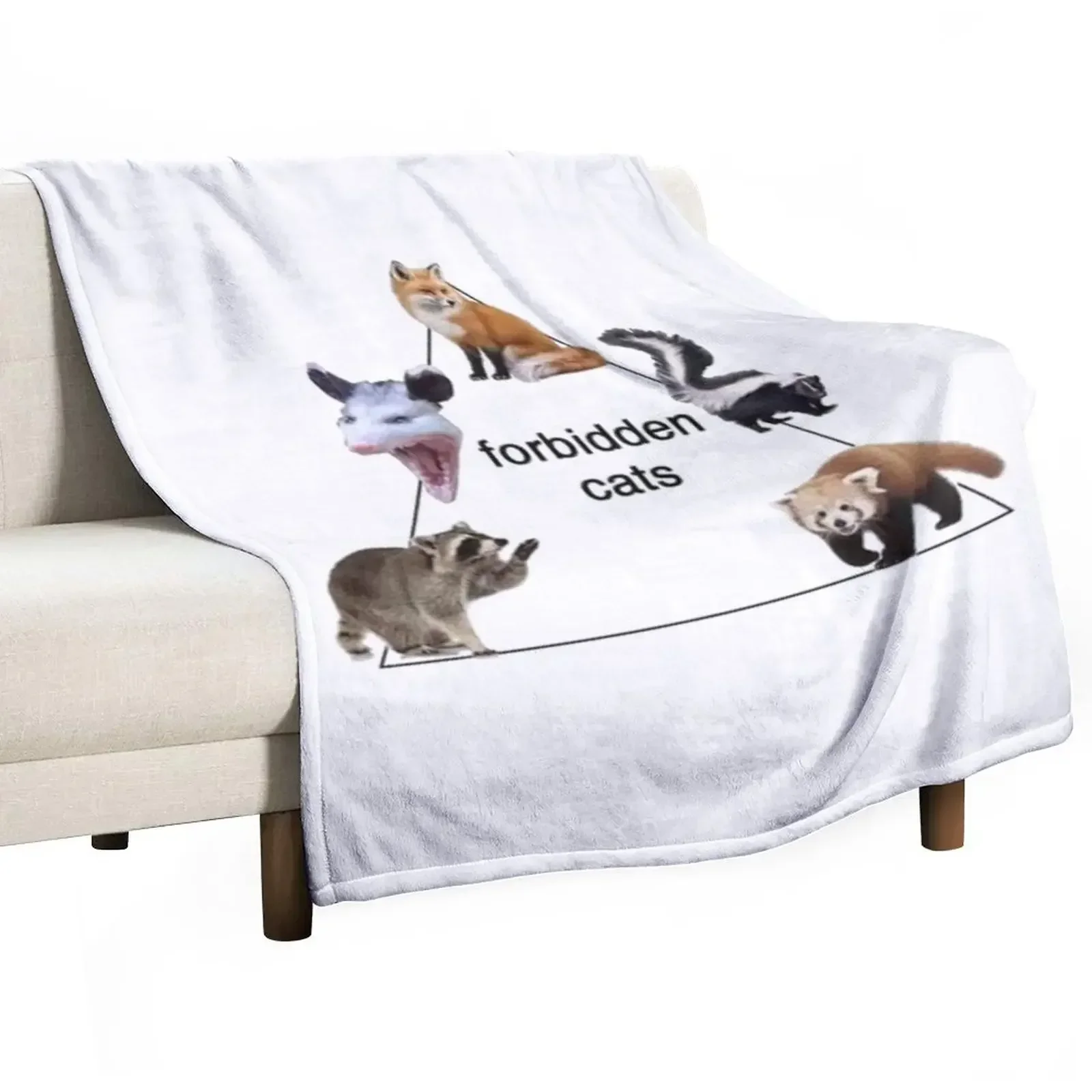 

New forbidden cats Throw Blanket Soft Plaid Warm Giant Sofa Sofas Blankets