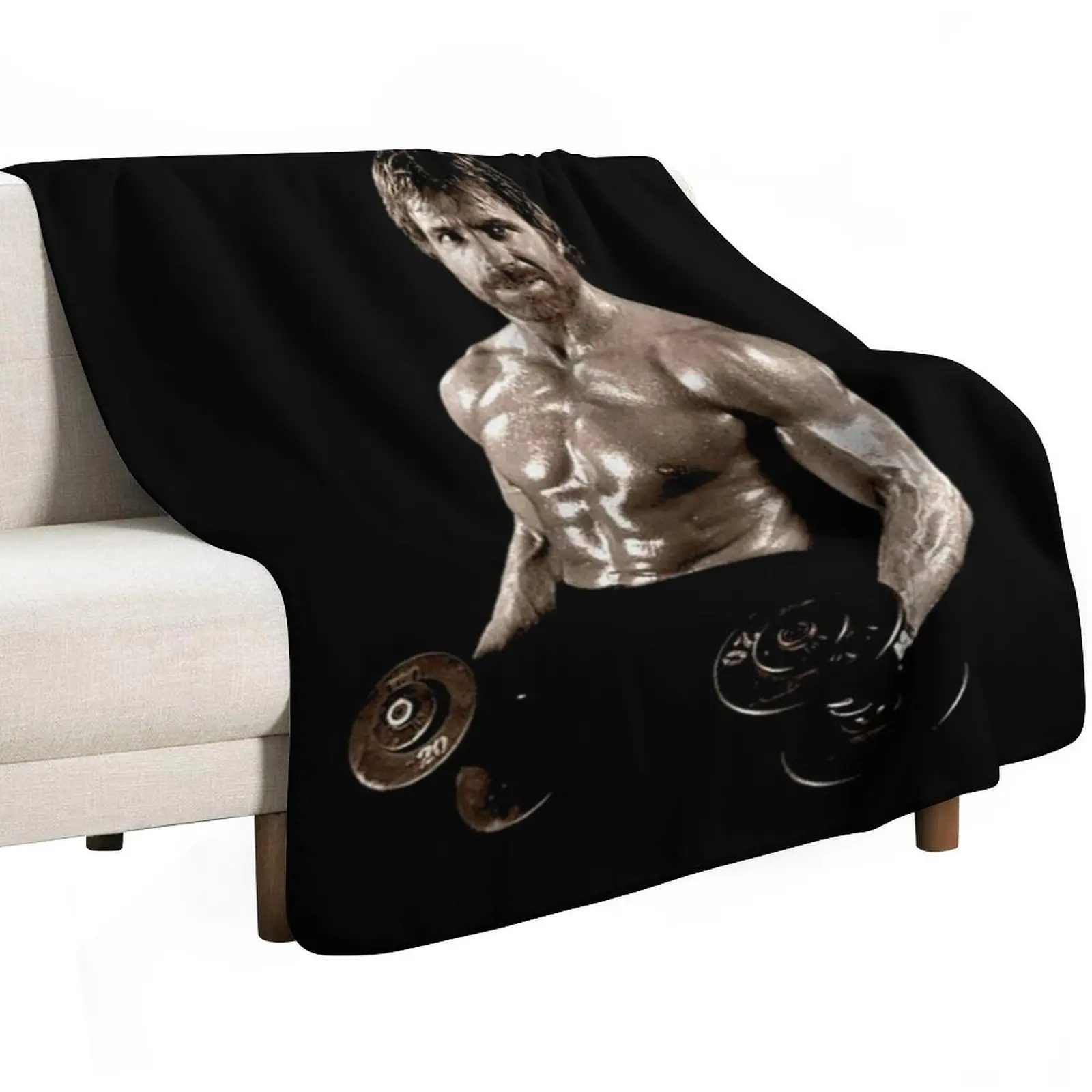 Chuck Norris Muscle Throw Blanket for babies For Sofa Thin For Decorative Sofa Personalized Gift Furrys Bed linens Blankets