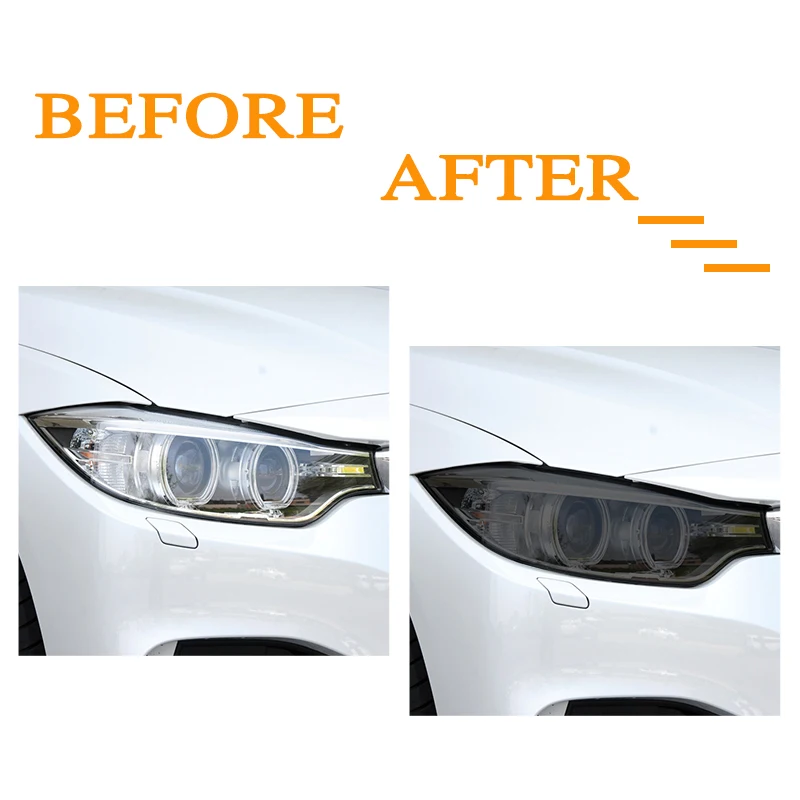 For BMW 4 Series F32 F33 F36 Car Headlight Tint Black Protective Film Vinyl Protection Transparent TPU Sticker Accessories