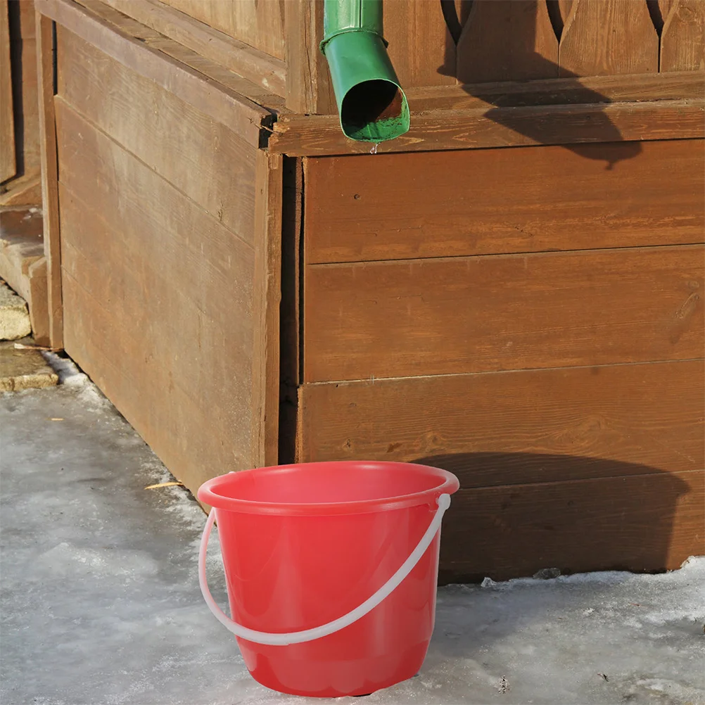 

2Pcs Household Water Buckets Plastic Durable Handle Multifunctional Cleaning Gardening Pet Bath Car Wash Bucket Large Capacity
