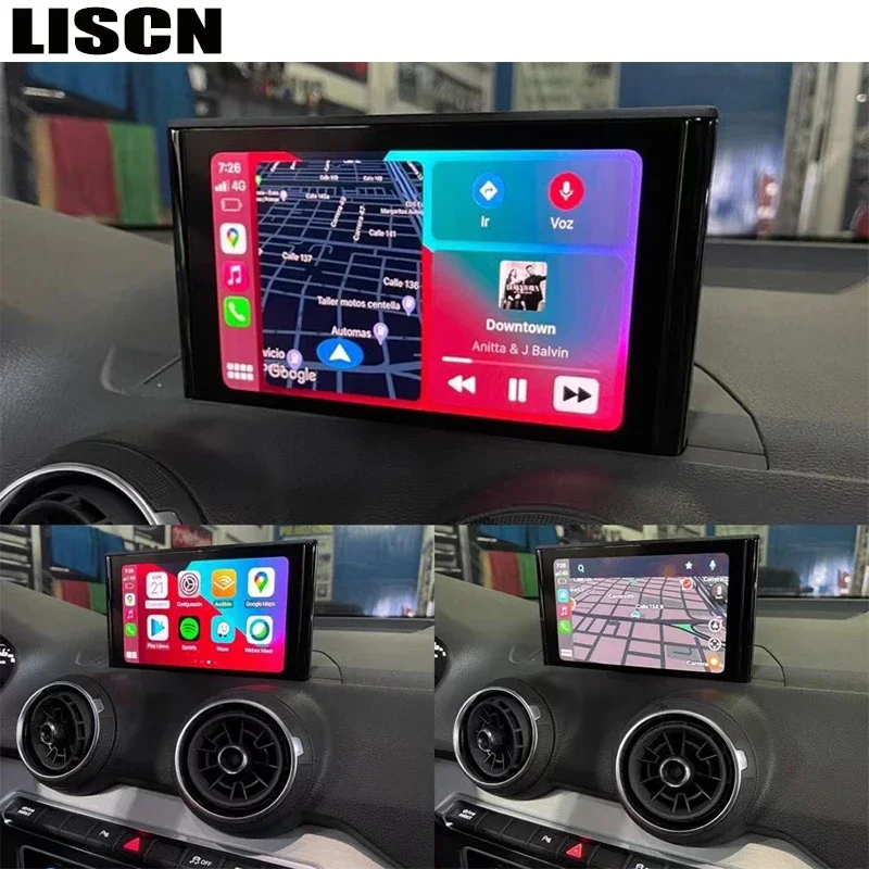 Wireless Car Play For Audi Q2 SQ2 2017 ~ 2023 Apple CarPlay Android Auto Mirror Support For Front Rear View Camera