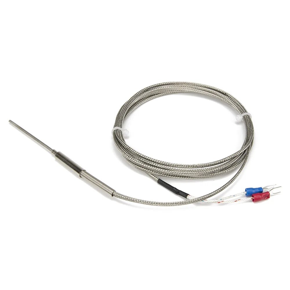 FTARP08 K J type 2m metal screening cable 50mm flexible probe sheathed thermocouple temperature sensor