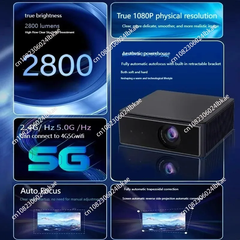 

Проектор N98S, интеллектуальный автоматический подъемный кронштейн для гостиной, спальни, дома, HD, беспроводной проекционный экран 5G