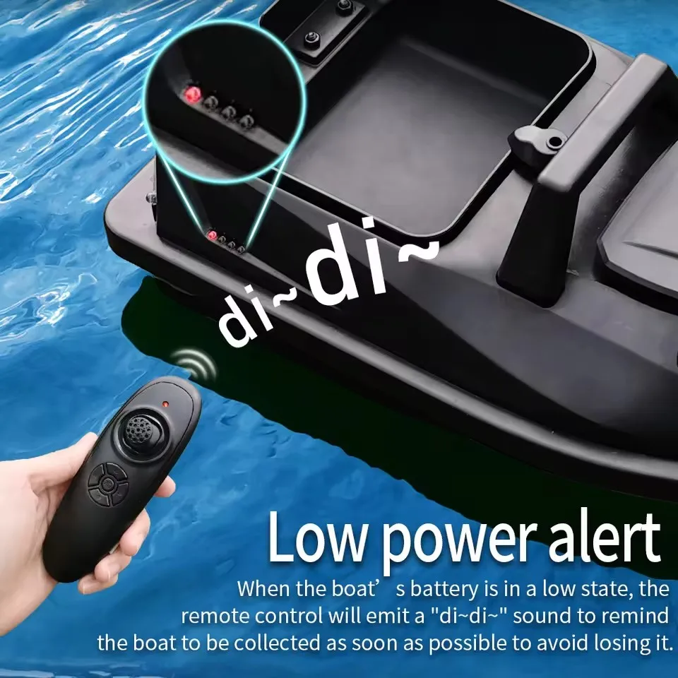Waterproof 500M Fixed Speed Cruise Remote Control Bait Boat 2.4G 1.5KG Loading Strong Power Night Lighting RC Fishing Bait Boat