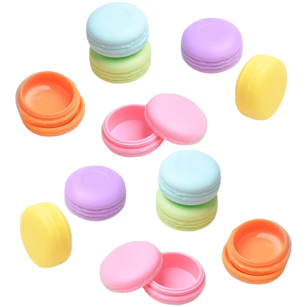 12Pcs Mini Macaron Container Premium PP Storage Box for Face Cream Lotion Moisturizer Travel Jewelry Pills Small Essentials - view 6