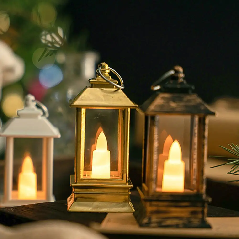 Bedside Lamp Beautiful Festival Prop Lantern Decoration Xmas Mini LED Lantern Table Centerpiece Ornament for Household